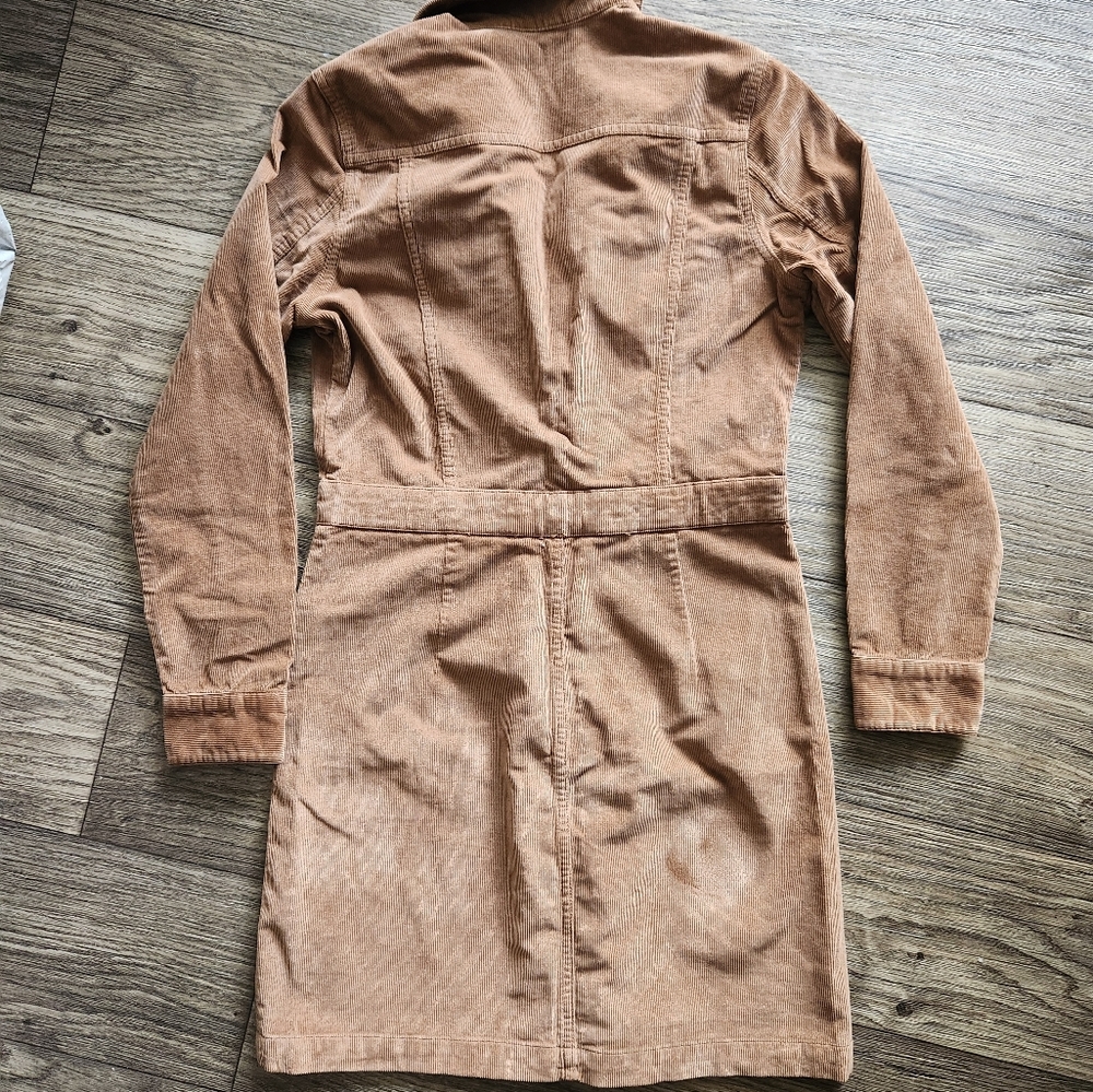 Faherty Stretch Cord Michelle Long Sleeve Button Up Shirt Dress Size 0 - Picture 10 of 11